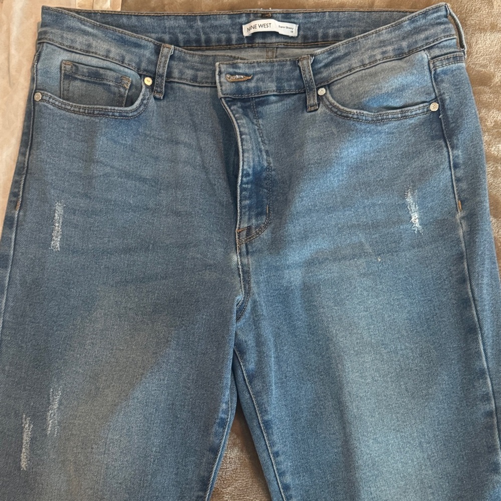 Nine West Men's Medium Blue Slim Straight Jeans